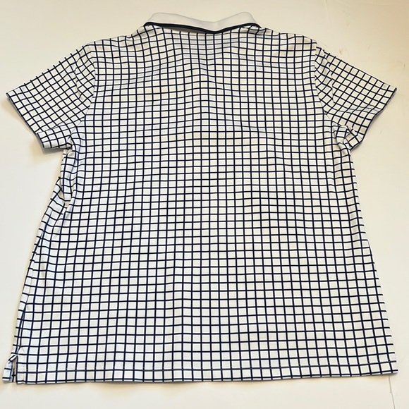 ❤️🌟⭐️HP Lands’ End women’s short sleeve petite polo shirt w/ window pane design - Picture 4 of 4